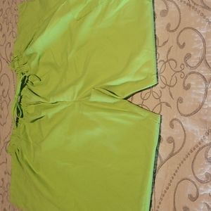 Neon Green Drawstrung Women's Scrub Pants